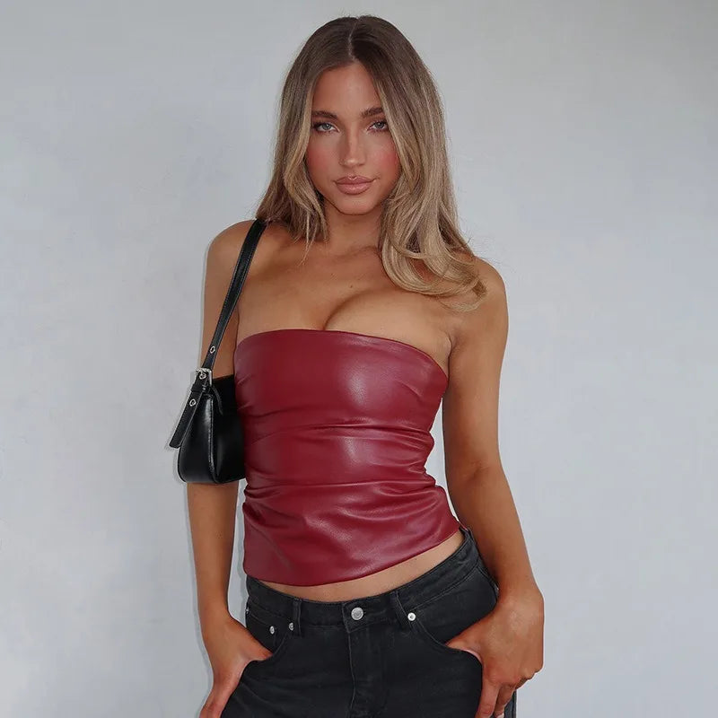 Red Crop Tank Top