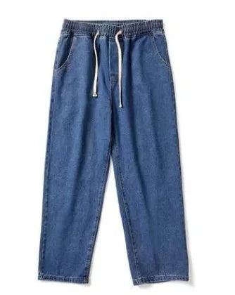 2025 Mens Loose Fit Jeans Retro High Waist Straight Leg Pants Casual Streetwear Fall Outfit Trendy